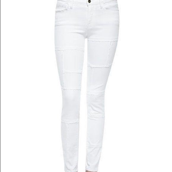 frame white skinny jeans